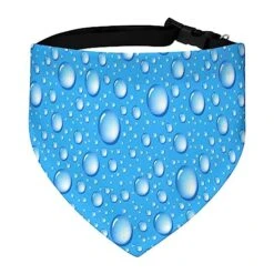 GENERIC Water Drop Blue Pattern Pet Bandana Collar - Scarf Collar - Art Dog Bandana Minimal Head Cicumference