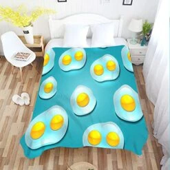 AOYEGO Fried Eggs Soft Throw Blanket Breakfast Omelette Diet Food 30x40 Inch Blanket Flannel Warm Travel Blankets For Pet Dog Cat -Zoomie Shop 51LA2Zf5xDL