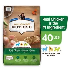 Rachael Ray Nutrish Premium Natural Dry Dog Food, Real Chicken & Veggies Recipe, 40 Pound Bag (Packaging May Vary) -Zoomie Shop 51LKOzF7BZL