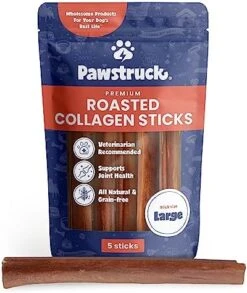 Pawstruck All Natural 5-6" Roasted Collagen Sticks For Dogs - Grain-Free Long Lasting Alternative To Traditional Rawhide & Bully Stick Chews - Low Odor, Single Ingredient & Vet Approved - 10 Pack -Zoomie Shop 51LsGtyAhyL. AC