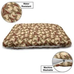 Ambesonne Mushroom Pet Bed, Organic Food Porcini Mushroom With Vintage Grunge Display Harvest Farmland, Chew Resistant Pad For Dogs And Cats Cushion With Removable Cover, 24" X 39", Cocoa Brown Beige 6 Ambesonne Mushroom Pet Bed, Organic Food Porcini Mushroom With Vintage Grunge Display Harvest Farmland, Chew Resistant Pad For Dogs And Cats Cushion With Removable Cover, 24" X 39", Cocoa Brown Beige -Zoomie Shop 51LtfFJUc6L