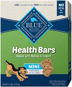 Blue Buffalo Health Bars Mini Natural Crunchy Dog Treats Biscuits, Apple & Yogurt 32-oz Box -Zoomie Shop 51MnAvEzXIL. AC