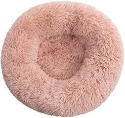 UNOVAP Pet Mat Donut Furry Pet Bed Round Mat Small Medium-Sized Animals Sleep With The Mat (Color : Apricot, Size : S 40CM) -Zoomie Shop 51MvmAZMhJL. AC