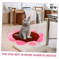 Ipetboom Cat Bed Mats Pet Mat Fluffy Bedding Paw Cleaner Soft Sofa Washable Pet Blanket Dog Winter Pad Bed Mat Pet Nest Cushion Pet Dog Mat Pet Cushion Cat Cage Mat Brown Cloth The Dog -Zoomie Shop 51N3NLClKyL