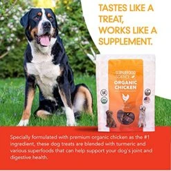 Superfood Science Organic Chicken Dog Treats With Sweet Potato, Turmeric, And Flaxseed -Healthy Dog Treats For Large Dogs, Small Sticks Dog Training Treats, Gluten-Free Soft Chews, For All Breeds, 5oz 6 Superfood Science Organic Chicken Dog Treats With Sweet Potato, Turmeric, And Flaxseed -Healthy Dog Treats For Large Dogs, Small Sticks Dog Training Treats, Gluten-Free Soft Chews, For All Breeds, 5oz -Zoomie Shop 51N4NACidYS