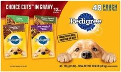 PEDIGREE CHOICE CUTS In Gravy Adult Soft Wet Meaty Dog Food Variety Pack, (18) 3.5 Oz. Pouches -Zoomie Shop 51NUAqotc0L. AC