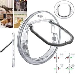 Pet Door New Safe Lockable Screen Outdoor Dogs Cats Window Gate Wall Enter Freely Fashion Pretty Garden Easy Install 9 Pet Door New Safe Lockable Screen Outdoor Dogs Cats Window Gate Wall Enter Freely Fashion Pretty Garden Easy Install -Zoomie Shop 51NaP2jlWfL