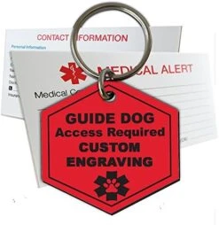 My Identity Doctor Guide Dog ID Tag Custom Engraved Hexagon Plastic - Yellow - Large -Zoomie Shop 51OMYF1touL. AC