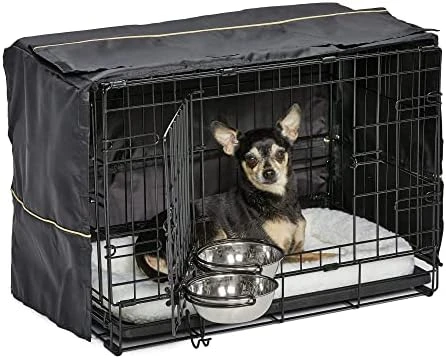 MidWest Homes For Pets ICrate Dog Crate Starter Kit | 24-Inch Dog Crate Kit Ideal For Small Dog Breeds (weighing 13 - 25 Pounds) || Includes Dog Crate, Pet Bed, 2 Dog Bowls & Dog Crate Cover (Blue) 10 MidWest Homes For Pets ICrate Dog Crate Starter Kit | 24-Inch Dog Crate Kit Ideal For Small Dog Breeds (weighing 13 - 25 Pounds) || Includes Dog Crate, Pet Bed, 2 Dog Bowls & Dog Crate Cover (Blue) - Image 10
