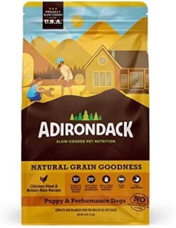 Adirondack Puppy Food For Puppies And Performance Dogs Made In USA [Natural Dog Food For All Breeds And Sizes], Chicken Meal & Brown Rice Recipe, 4 Lb. Bag, 00800 -Zoomie Shop 51OYuAtLw9L. AC