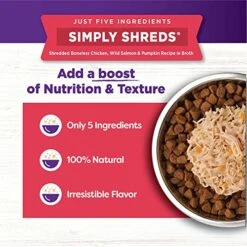 Wellness Bowl Boosters Simply Shreds Variety Pack, 2.8 Ounce Pouch (Pack Of 12) -Zoomie Shop 51OgmU5nSmL