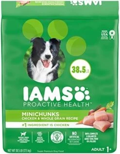 IAMS Adult Minichunks Small Kibble High Protein Dry Dog Food With Real Chicken, 30 Lb. Bag -Zoomie Shop 51PBPCfUv1L. AC