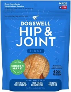 Dogswell Jerky Hip And Joint Dog Treats Grain Free Made In USA Only, Glucosamine And Chondroitin, 24 Oz Chicken, 1.5 Pound (Pack Of 1) -Zoomie Shop 51PN3 6EyrL. AC