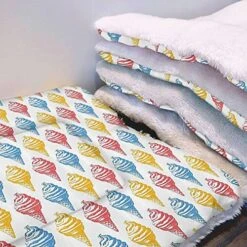 GENERIC Multicolor Warming Cushion Mat For Cats Dogs Small Pets Ice Cream Cones 50s Time Colored Drawings For Bed, Couch, Sofa, Travel,Washable & Lightweight Food Decor 25" X 35" -Zoomie Shop 51PPyVt02OL
