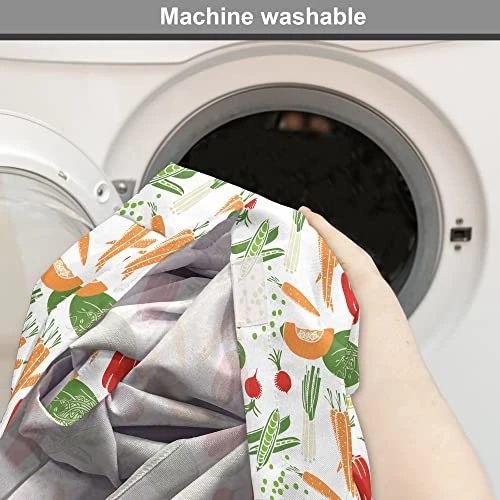 Ambesonne Vegetable Dog Crate Cover, Cartoon Design Food Pattern Carrot Pepper Soybean PumpkSlice Pease, Easy To Use Pet Kennel Cover For Small Dogs Puppies Kittens, 18 Inch, Burnt Sienna Fern Green 2 Ambesonne Vegetable Dog Crate Cover, Cartoon Design Food Pattern Carrot Pepper Soybean PumpkSlice Pease, Easy To Use Pet Kennel Cover For Small Dogs Puppies Kittens, 18 Inch, Burnt Sienna Fern Green - Image 2