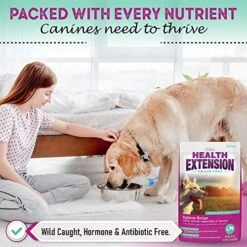 Health Extension Dry Dog Food, Natural Food With Added Vitamins & Minerals, Suitable For All Puppies, Grain Free, Salmon Recipe With Whole Vegetable & Berries (10 Pound) -Zoomie Shop 51PZMYr5IaL