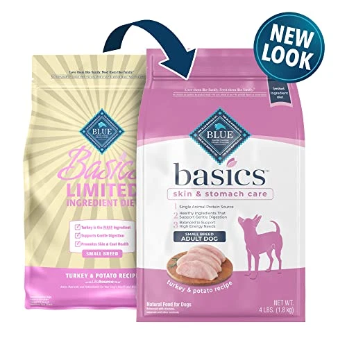 Blue Buffalo Basics Skin & Stomach Care, Natural Adult Small Breed Dry Dog Food, Turkey & Potato 4-lb 2 Blue Buffalo Basics Skin & Stomach Care, Natural Adult Small Breed Dry Dog Food, Turkey & Potato 4-lb - Image 2