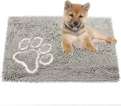 Dog Mat For Floor,Grey 20x31Inch Muddy Mats For Dogs,Pet Dog Feeding Mat Rug For Food And Water,Dries Quickly, Machine Washable -Zoomie Shop 51Q8VcYvxQL. AC
