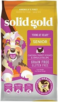 Solid Gold - Young At Heart Senior Dog Food With Real Chicken - Grain Free Dry Dog Food For Sensitive Stomachs - Antioxidant Rich Formula For Immune Support And Overall Health -Zoomie Shop 51QALtsfDzL. AC