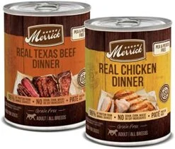 Merrick Grain Free Wet Dog Food Real Duck Dinner, Canned Dog Food - (12) 12.7 Oz. Cans -Zoomie Shop 51QGEfjjPhL. AC