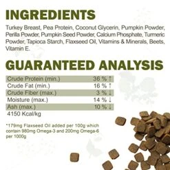 Herz Air-Dried Dog Food – U.S.A Turkey Breast Recipe 2 Lb, Single Source Animal Protein, Grain Free, All Natural, High Protein, Limited Ingredients -Zoomie Shop 51QThPrA4CL