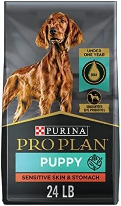 Purina Pro Plan Sensitive Skin And Stomach Puppy Food With Probiotics, Salmon & Rice Formula - 4 Lb. Bag -Zoomie Shop 51QZjeM ibS. AC
