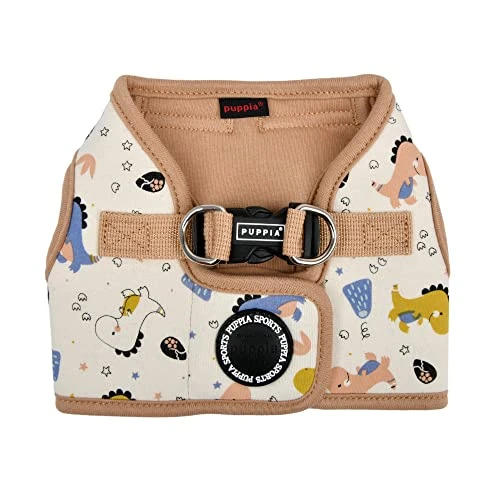 Puppia Spring And Summer Fashion Step-in Vest Dog Harness, Beige_Minmi, Extra Large 2 Puppia Spring And Summer Fashion Step-in Vest Dog Harness, Beige_Minmi, Extra Large - Image 2