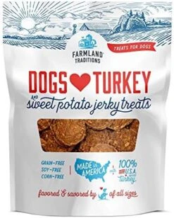 Farmland Traditions Filler Free Dogs Love Turkey & Sweet Potato Premium Jerky Treats For Dogs, 1 Lb. Bag -Zoomie Shop 51RJeZHLG6L. AC 1