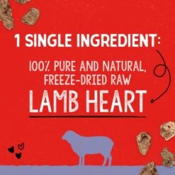 Stella & Chewy's Freeze-Dried Raw Single Ingredient Lamb Heart Treats, 3 Oz. Bag 6 Stella & Chewy's Freeze-Dried Raw Single Ingredient Lamb Heart Treats, 3 Oz. Bag -Zoomie Shop 51RVoMLyhYL