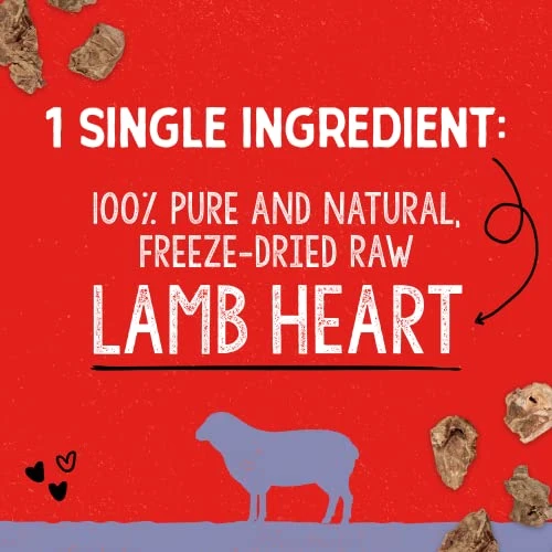 Stella & Chewy's Freeze-Dried Raw Single Ingredient Lamb Heart Treats, 3 Oz. Bag 3 Stella & Chewy's Freeze-Dried Raw Single Ingredient Lamb Heart Treats, 3 Oz. Bag - Image 3
