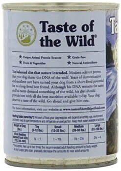 Taste Of The Wild Grain-Free Canned Dog Food Variety Pack - Wetlands, Pacific Stream, High Prairie, And Sierra Mountain Pack Of 12, 13.2 Ounce Cans By Taste Of The Wild -Zoomie Shop 51S6O8bGpeL