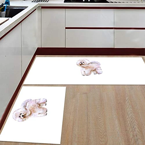 Durable Natural Rubber Door Mat 2 Pack Of Machine Washable Floor Carpets Cute Animal Lovely Dog Domestic Pet Personalized Area Runners Non Slip Rugs For Kitchen Entry 2 Durable Natural Rubber Door Mat 2 Pack Of Machine Washable Floor Carpets Cute Animal Lovely Dog Domestic Pet Personalized Area Runners Non Slip Rugs For Kitchen Entry - Image 2
