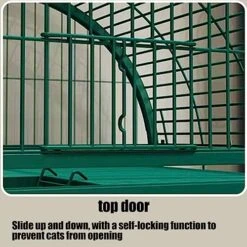 Cat Playpen For Indoor Cats Universal Wheel With Lock Made Of Thick Steel Pipe Steel Wire, Anti-Collision Door Lock Suitable For Cats, Dogs, 3 Colors (Color : Green, Size : 79 * 63 * 97cm) -Zoomie Shop 51SQY6ITINL