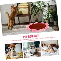 CRILSTYLEO Pet Mat Small Pet Bed Plush Cat Mat Kitten Mat Pad Washable Dog Beds Cat Mat For Food Thick Mattress Topper Full Pet Nest Cushion Dog Sleeping Cushion Household Pet Bed Brown Puppy -Zoomie Shop 51SiUWjqPrL