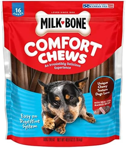 Milk-Bone Mini Comfort Chews, Dog Treats With Unique Chewy Texture And Real Beef, 6 Mini Chews (Pack Of 5) 6 Milk-Bone Mini Comfort Chews, Dog Treats With Unique Chewy Texture And Real Beef, 6 Mini Chews (Pack Of 5) - Image 6