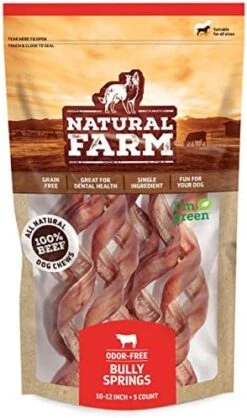 Natural Farm Odor Free Bully Sticks Ring Shaped (3-4 Inch, 10 Pack) - 100% Beef Chews For More Engagement & Fun, Grass-Fed, Non-GMO, Fully Digestible - Best For Small & Medium Chewers -Zoomie Shop 51THoGKnmhL. AC