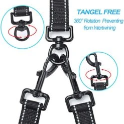 PetBonus 2-Pack Silicone Pet Can Lids (Orange, Green) And Adjustable Double Dog Leash (Black) -Zoomie Shop 51TQC1SpibL