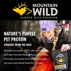 MOUNTAIN WILD Venison Jerky Dog Treats, Grain Free, All Natural, No Fillers, No Artificial Preservatives - Nature's Purest Dog Treats - 8 Oz Bag -Zoomie Shop 51TSYBS30HL