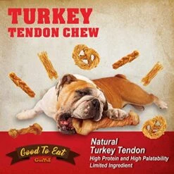 Gootoe Turkey Tendon Dog Treats – 100% USA-Sourced, Natural Snack, Premium Training Chews, Hypoallergenic, Reseal Value Bags, Sizes For Small Medium & Large Dogs, Ring (Medium) 3 Unit/Pack -Zoomie Shop 51TaN7IF02L