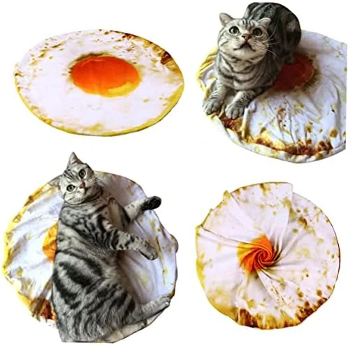 Ipetboom 3pcs Fried Kitten Quilt Animals Cushion Throw Sleeping Animal Blankets Mat Cover Pad Puppy Fleece D Blanket Food For Dog Other Cat Shaped Breakfast Pet Sleep Egg Bed Cm Funny 6 Ipetboom 3pcs Fried Kitten Quilt Animals Cushion Throw Sleeping Animal Blankets Mat Cover Pad Puppy Fleece D Blanket Food For Dog Other Cat Shaped Breakfast Pet Sleep Egg Bed Cm Funny - Image 6
