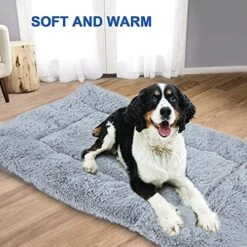 SONGBIRDTH Dog Mat Comfortable Soft Warm Pet Bed Washable Kennel Pad Pet Mats For Dogs Cats Sleeping Gray L -Zoomie Shop 51U5VgrHJlS
