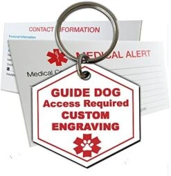 My Identity Doctor Guide Dog ID Tag Custom Engraved Hexagon Plastic - Yellow - Large -Zoomie Shop 51UGWR8ggL. AC