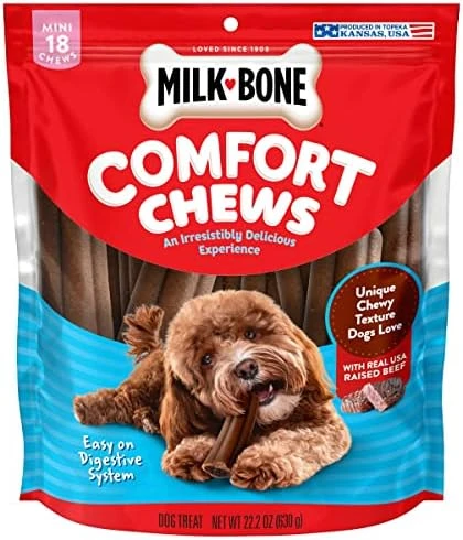 Milk-Bone Mini Comfort Chews, Dog Treats With Unique Chewy Texture And Real Beef, 6 Mini Chews (Pack Of 5) 7 Milk-Bone Mini Comfort Chews, Dog Treats With Unique Chewy Texture And Real Beef, 6 Mini Chews (Pack Of 5) - Image 7