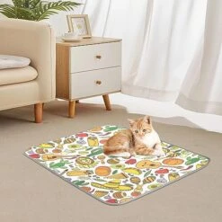 Washable Dog Cooling Mat Mexican Food Summer Cats Sleeping Mat Musical Instruments Icons Dog Bed Mats 23.6 * 38.6inch Pet Ice Silk Sleep Kennel Pad Animal Sleep Bed For Home Outdoor Travel -Zoomie Shop 51UTDRX1AfL