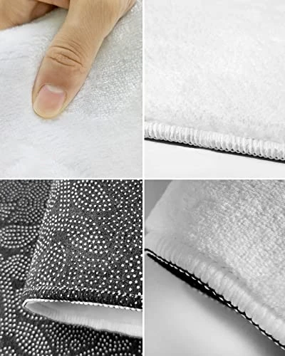 Bathroom Rugs Door Mat Cartoon Pets White Long Haired Dog Polka Dot Pink Te Xture Soft Plush Front Door Mat Non-Slip Washable Indoor Door Mats For Entryway, Highly Absorbent Rug For Tub 20"x31.5" 4 Bathroom Rugs Door Mat Cartoon Pets White Long Haired Dog Polka Dot Pink Te Xture Soft Plush Front Door Mat Non-Slip Washable Indoor Door Mats For Entryway, Highly Absorbent Rug For Tub 20"x31.5" - Image 4