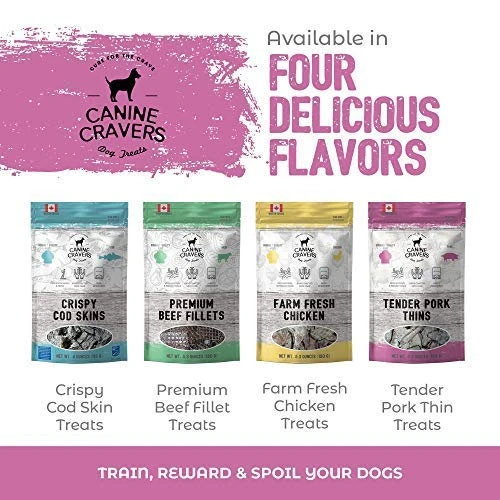 Canine Cravers Single Ingredient Dog Treats – Tender Pork Thins - Human Grade Air Dried Hypoallergenic Pet Food – Grain, Gluten, And Soy Free – 100% All Natural – 5.3 Oz 4 Canine Cravers Single Ingredient Dog Treats – Tender Pork Thins - Human Grade Air Dried Hypoallergenic Pet Food – Grain, Gluten, And Soy Free – 100% All Natural – 5.3 Oz - Image 4