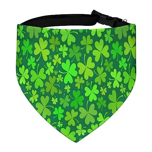 GENERIC Blue Shamrocks Print Pet Bandana Collar - Scarf Collar - Art Dog Bandana Minimal Head Cicumference 1 GENERIC Blue Shamrocks Print Pet Bandana Collar - Scarf Collar - Art Dog Bandana Minimal Head Cicumference