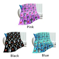 Novgarden Funny Custom Dog Blanket, Flannel Personalized Picture Blanket With Bone/Paw/Pizza/Fries/Hamburger Pattern Food Blanket Puppy Dog Memorial Gifts -Zoomie Shop 51UnAg2CM9L
