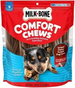 Milk-Bone Mini Comfort Chews, Dog Treats With Unique Chewy Texture And Real Beef, 6 Mini Chews (Pack Of 5) 18 Milk-Bone Mini Comfort Chews, Dog Treats With Unique Chewy Texture And Real Beef, 6 Mini Chews (Pack Of 5) -Zoomie Shop 51Uttg6ASAL. AC