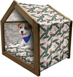 Ambesonne Green And Yellow Wooden Dog House, Rhombus Pineapple With Blooming Foliage Organic Food Design, Indoor & Outdoor Portable Dog Kennel With Pillow And Cover, X-Large, Fern Green And Yellow 21 Ambesonne Green And Yellow Wooden Dog House, Rhombus Pineapple With Blooming Foliage Organic Food Design, Indoor & Outdoor Portable Dog Kennel With Pillow And Cover, X-Large, Fern Green And Yellow -Zoomie Shop 51V8B648omL. AC